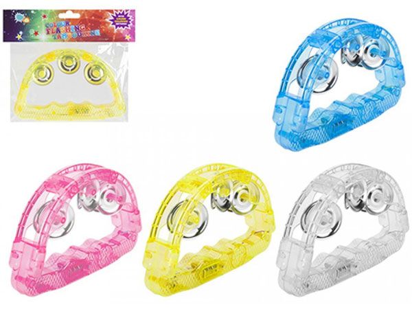 Colour Flashing Tambourine - Assorted Colours, Picked At Random
