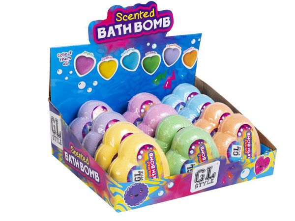 12x GL Style Heart Shape Scented Bath Bombs